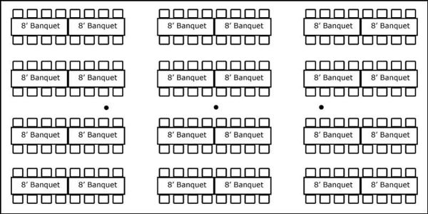 30′ x 60′ w/ Banquet Tables