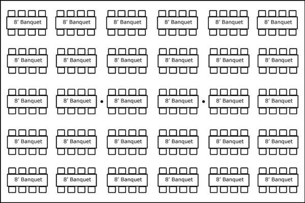 40′ x 60′ w/ Banquet Tables