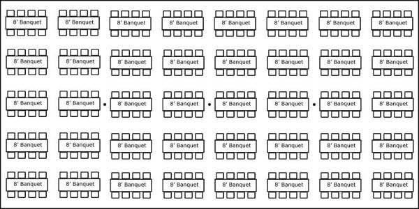 40′ x 80′ w/ Banquet Tables